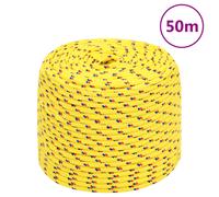 vidaXL Boat Rope Yellow 10 mm 50 m Polypropylene