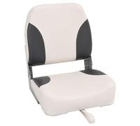 vidaXL Boat Seat: Foldable Canoe/Kayak Chair with Fixing Strap, High-Compression Foam, Aluminium, Dark Grey/White, 41x36x48cm