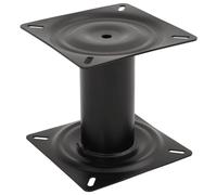 ** vidaXL Boat Seat Pedestal - Adjustable Height Black Powder-Coated Steel - Compatible with Flat Bottom Seats