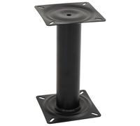vidaXL Boat Seat Pedestal Swivel Base - Adjustable Height Black Steel - Universal Mount for Flat Bottom & Ball Bearing Seats - 18 x 18 x 33 cm