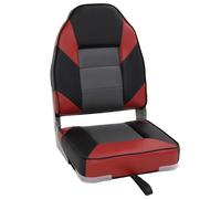 vidaXL Foldable High-Back Boat Seat – Aluminum, Water-Resistant, Adjustable Backrest, 39x43x58 cm