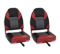 vidaXL Foldable High-Back Boat Seat – Aluminum, Water-Resistant, Adjustable Backrest, 39x43x58 cm