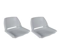 vidaXL 2x Boat Seats Foldable Backrest No Pillow Grey Sailing Boats Parts