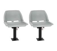 vidaXL Boat Seats with Pedestal 360 Rotatable Canoe Seat Kayak Seat 2 pcs