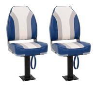 vidaXL Boat Seats with Pedestal 360 Rotatable Canoe Seat Kayak Seat 2 pcs