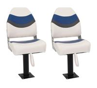 vidaXL Boat Seats with Pedestal 360 Rotatable Canoe Seat Kayak Seat 2 pcs