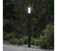 Bollard Light 110cm Black Stainless Steel with Outlet IP44 Outdoor vidaXL