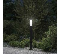 vidaXL Bollard Light with Outlet 80 cm Black IP44