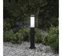 vidaXL Bollard Light with Sensor 50 cm Black IP44