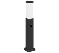 vidaXL Bollard Light with Sensor 50 cm Black IP44