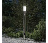 vidaXL Bollard Light with Sensor&Outlet 110 cm Stainless Steel IP44