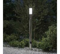 vidaXL Bollard Light with Sensor&Outlet 110 cm Stainless Steel IP44