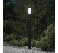 vidaXL Bollard Light with Sensor&Outlet 110 cm Stainless Steel IP44