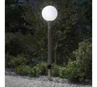 vidaXL Bollard Light with Sensor&Outlet 120 cm Stainless Steel IP44