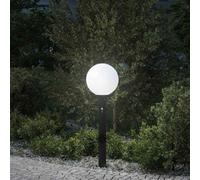 vidaXL Bollard Light with Sensor&Outlet 80 cm Black IP44