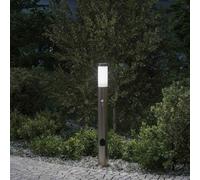 vidaXL Bollard Light with Sensor&Outlet 80 cm Stainless Steel IP44