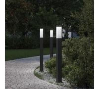 vidaXL Bollard Lights 3 pcs 80 cm Black IP44