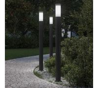 vidaXL Bollard Lights 3pcs 110 cm Stainless Steel IP44