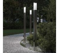 vidaXL Bollard Lights with Outlet 3 pcs 110 cm Stainless Steel IP44