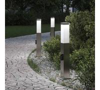 vidaXL Bollard Lights with Outlet 3 pcs 50 cm Stainless Steel IP44