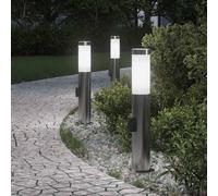 vidaXL Bollard Lights with Outlet 3pcs 50 cm Stainless Steel IP44