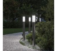 vidaXL Bollard Lights with Outlet 3pcs 80 cm Stainless Steel IP44