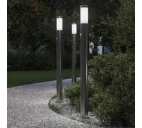 vidaXL Bollard Lights with Sensor 3pcs 110 cm Stainless Steel IP44