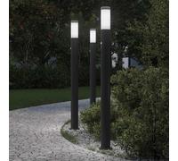 vidaXL Bollard Lights with Sensor 3pcs 110 cm Stainless Steel IP44