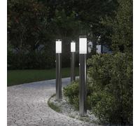 vidaXL Bollard Lights with Sensor 3pcs 80 cm Stainless Steel IP44