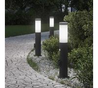 vidaXL Bollard Lights with Sensor&Outlet 3pcs 50 cm Stainless Steel IP44