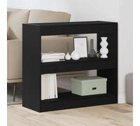 vidaXL Book Cabinet 2 pcs Black Oak 80 x 30 x 72 cm Engineered Wood