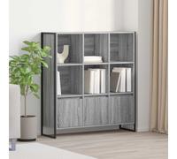 vidaXL Book Cabinet 2 pcs Grey Sonoma 99.5 x 30 x 108 cm