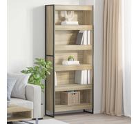 vidaXL Book Cabinet 2 pcs Sonoma 80 x 30 x 189.5 cm Engineered Wood