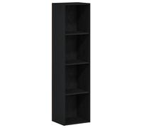 vidaXL Book Cabinet Black Oak 36 X 30 X 143 Cm Engineered Wood, Black