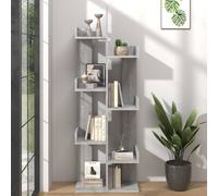 vidaXL Book Cabinet 48x25.5x140 cm Grey Sonoma Engineered Wood