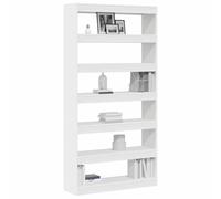 vidaXL Book Cabinet White 100 X 30 X 198 Cm Engineered Wood, White