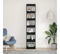 VidaXL Book Cabinet 6-Tier 40 X 30 X 198 Cm Engineered Wood Black Oak