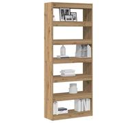 vidaXL Book Cabinet 6-Tier 80 x 30 x 198 cm Engineered Wood