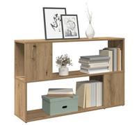 vidaXL Book Cabinet Artisian Oak 100x24x63 cm Engineered Wood bookcase