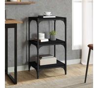 vidaXL Book Cabinet Black 40x33x70.5 cm Engineered Wood and Steel UK HOT