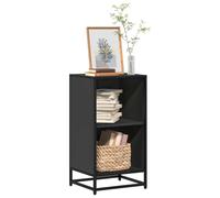 vidaXL Book Cabinet Black 40x35x76 cm Engineered Wood