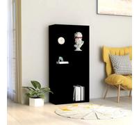 vidaXL Book Cabinet Black 50x25x106 cm Engineered Wood UK HOT