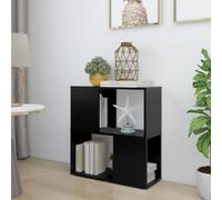 vidaXL Book Cabinet Black Chipboard Bookcase Standing Office Shelf Book Rack