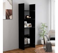vidaXL Book Cabinet Black 60x35x180 cm Engineered Wood UK NEW