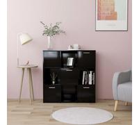 Vidaxl Book Cabinet Black 90X30X90 Cm Engineered Wood