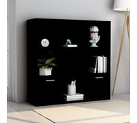 Book Cabinet Black 98x30x98 cm Chipboard