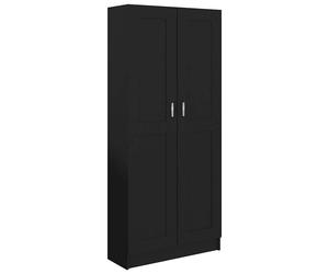 vidaXL Book Cabinet Black Engineered Wood Bookshelf Storage Rack Sideboard