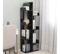 vidaXL Book Cabinet Black Engineered Wood Organiser Storage Rack Bookshelf