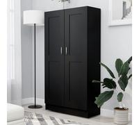vidaXL Book Cabinet Black Engineered Wood Storage Rack Sideboard Highboard