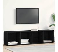 vidaXL Book Cabinet Black Oak 36 x 30 x 143 cm Engineered Wood
